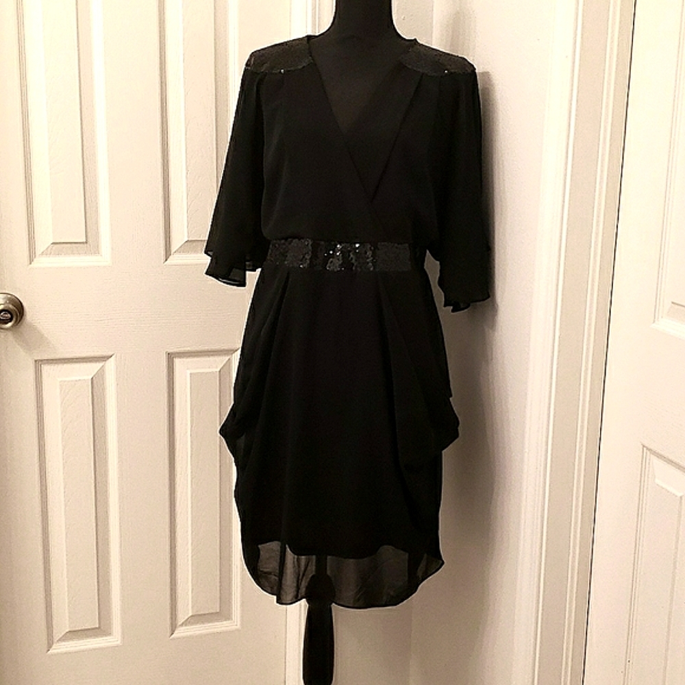 City Chic XS/14 Batwing Sequin Dress